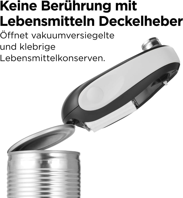 Kitchen Mama One-To-Go Elektrischer Dosenöffner – Dosenöffnen mit einem Tastendruck (Auto-Stopp), Do