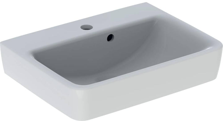 Geberit Renova Plan Waschbecken 50x38x16,5 cm 1 Hahnloch Mit Überlauf Weiss