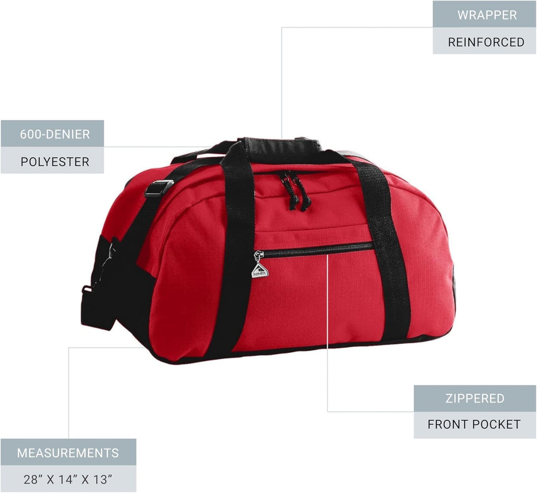 Augusta Sportswear Large Ripstop Duffel Bag Einheitsgrösse Rot / Schwarz, Einheitsgrösse Rot / Schwa
