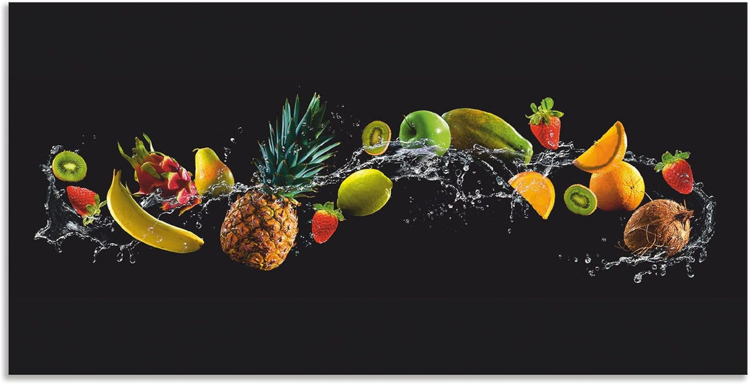 ARTland Küchenrückwand Alu 100x50 cm (BxH) viele weitere Grössen Spritzschutz Küche für Herd Spüle D