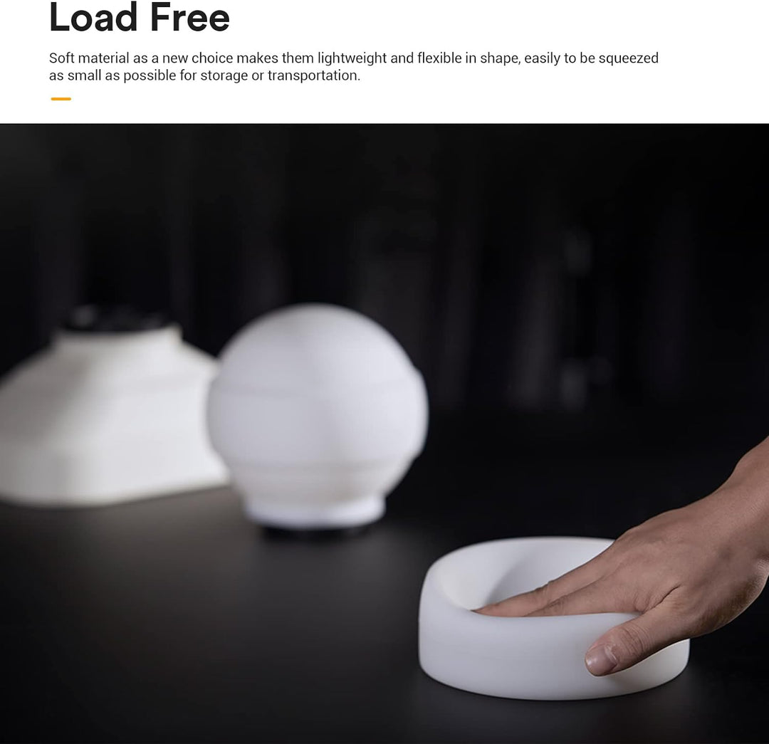 Godox ML-CD15 Diffusor Dome mit 3 Adaptern, Faltbares Silikonmaterial, Blitzlichtdiffusoren, Kompati