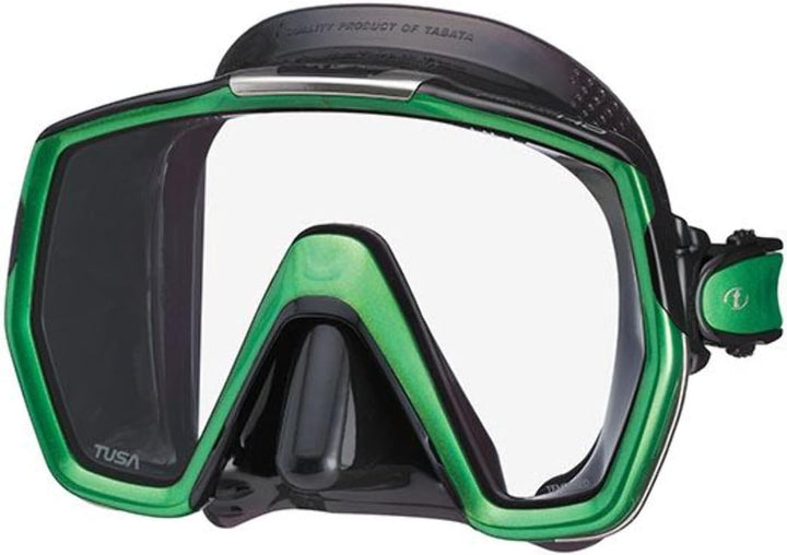 Taucherbrille Tusa Freedom HD - einglas tauchmaske schnorchelmaske erwachsene profi (M-1001) schwarz