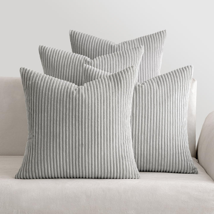 MIULEE 4er Set Kissenbezüge Kord Kissenhülle Dekorative Kissenbezug Sofakissen Couchkissen Dekokisse