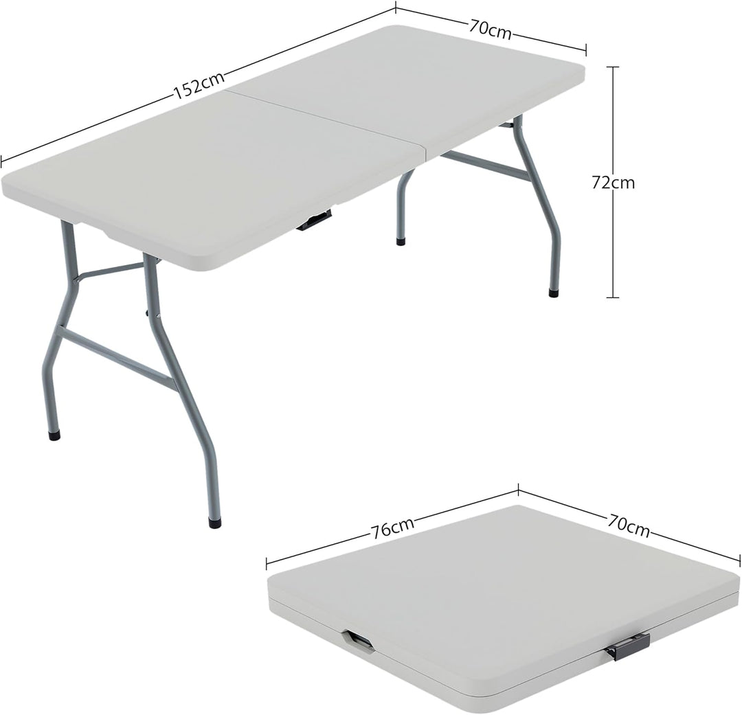 Home Discount Tisch, Plastik, weiss, 72x70x152, Weiss