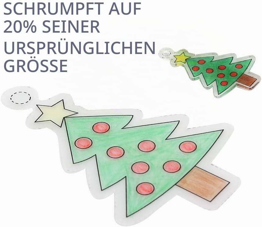 Auihiay 50 Stück Blank Shrink Plastikblätter Schrumpfen Papierblätter für Kinder Kreatives Basteln,
