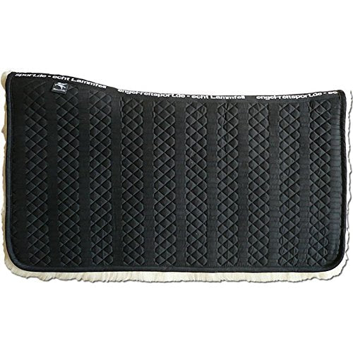 Engel Reitsport Lammfell Western Squarepad WPAD1 Stoff schwarz grün-med., grün-med.