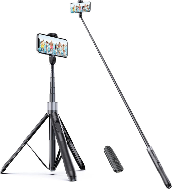 ATUMTEK Selfie-Stick, 60 Zoll (15,2 cm), Stativ für Telefon, ausziehbar, All-in-One mit Bluetooth-Fe