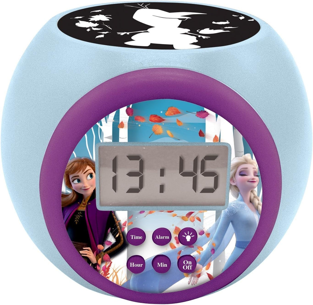 Lexibook - Disney Die Eiskönigin Projector-Wecker Anna ELSA mit Schlummerfunktion und Weckfunktion,