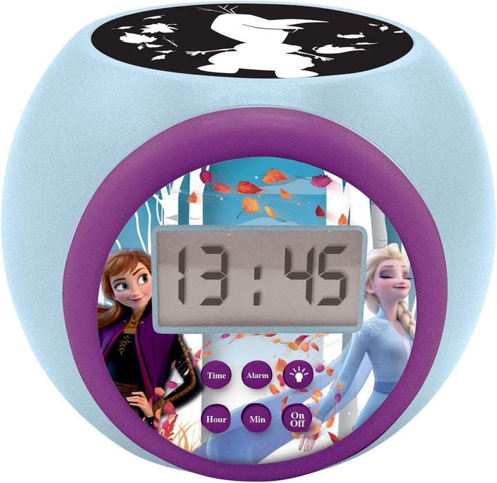 Lexibook - Disney Die Eiskönigin Projector-Wecker Anna ELSA mit Schlummerfunktion und Weckfunktion,