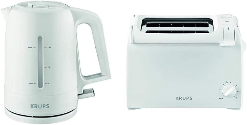 Krups BW2441 Wasserkocher Pro Aroma | 1,6 L Fassungsvermögen | 2.400 W | Beleuchteter Ein-/ Ausschal