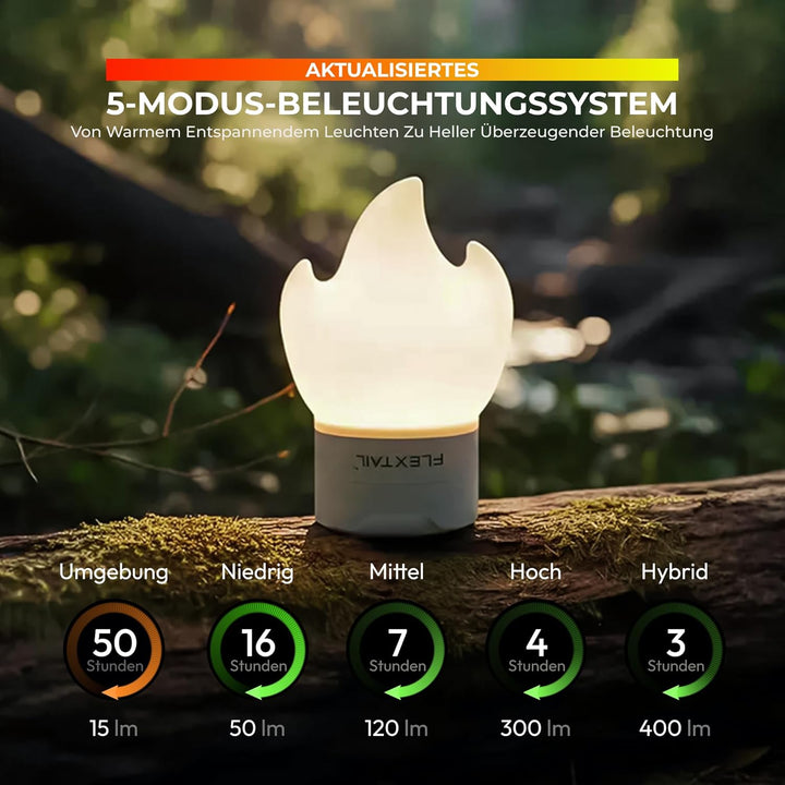FLEXTAILGEAR Tragbare Elektrische Luftpumpe für Aufbläsartikel, Luftmatratzenpumpe mit 5 Lichtmodi,