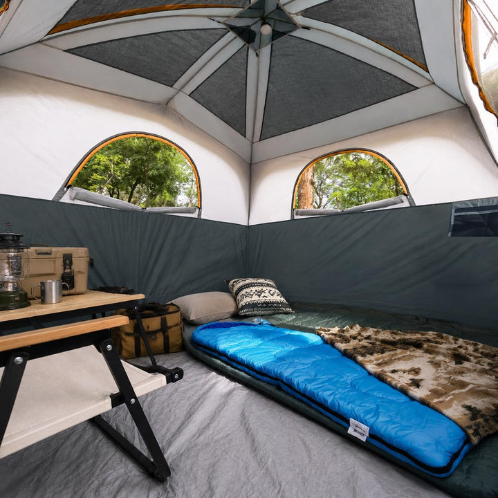 UNP Tents 6 Person Waterproof Windproof Easy Setup,Double Layer Family Camping Tent with 1 Mesh Door