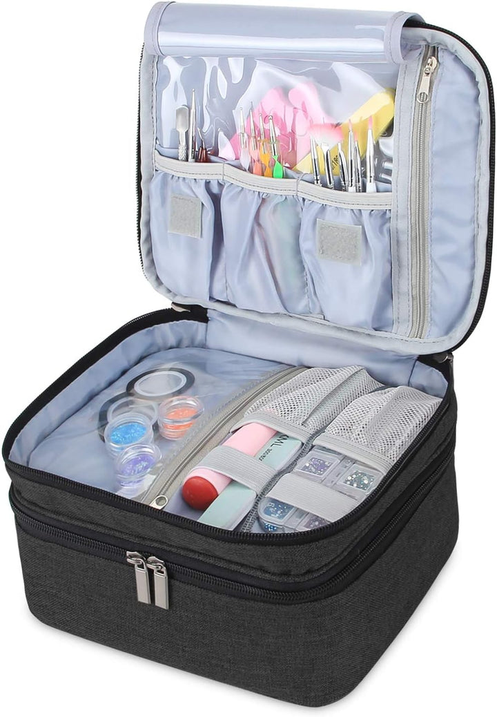 Luxja Nagellack Aufbewahrung Box, Nagellack Tasche, Aufbewahrung für Nagellack-Hält 30 Flaschen (15m