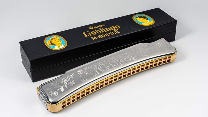 Hohner M733201 Unsere Lieblinge 48 C Mundharmonika & Blues Harp Schule m. CD und DVD - Mundharmonika