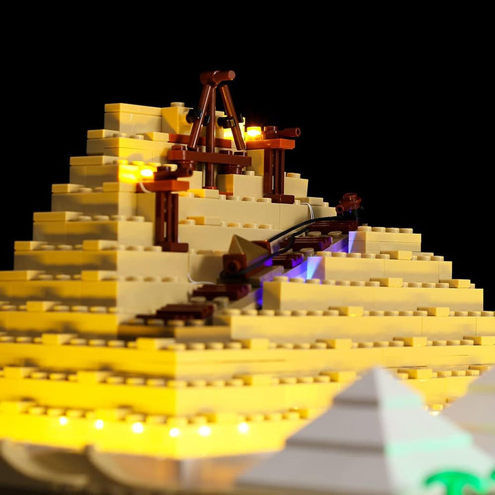 Kyglaring LED-Beleuchtungsset für Lego Grosse Pyramide von Gizeh 21058 (kein Modell) Architektur Lan