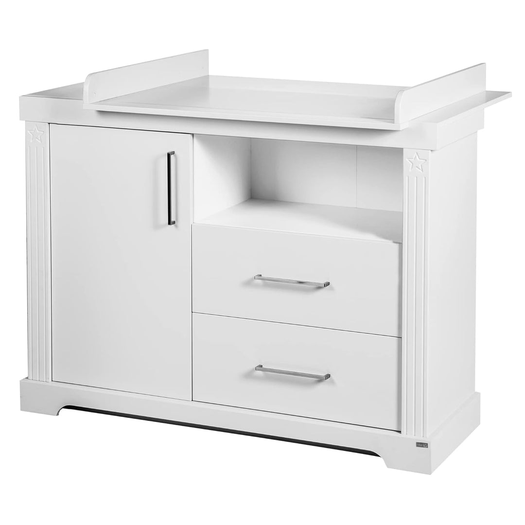 roba Möbelset 'Maxi‘, inkl. Kombi-Bett 70 x 140 cm, Wickelkommode und 3-türigem Kleiderschrank, weis