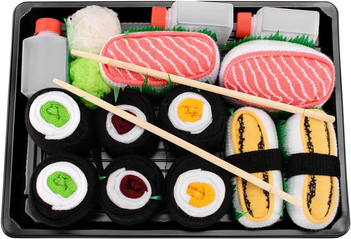 Rainbow Socks - Damen Herren - Sushi Socken Tamago Lachs 3x Maki - 5 Paar S Mehrfarbig, S Mehrfarbig