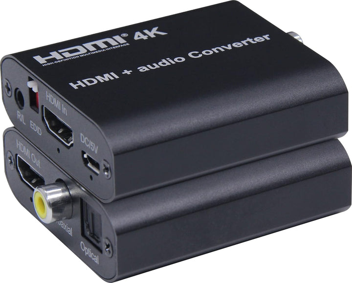 PremiumCord HDMI 4K Audio Extractor mit Audiotrennung auf Stereoklinke, SPDIF Toslink, RCA Cinch, Fa
