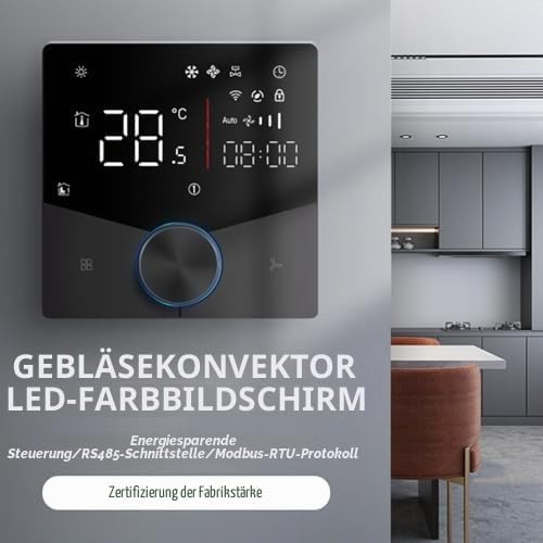 Smart WLAN Thermostat for Heating &amp; AC – Programmable 5+2 Day Schedule with 6 Time Slots, Compatible