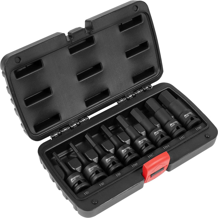 Impact Hex Socket Bit Set 8pc 1/2"Sq Drive 1 1/2-Inch Square Drive, 1 1/2-Inch Square Drive