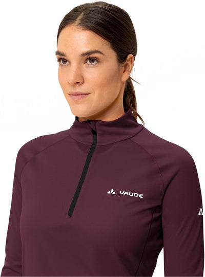 VAUDE Women's Larice Light Shirt II - Langarmshirt Damen - Funktionsshirt Damen 34 Cassis Uni, 34 Ca