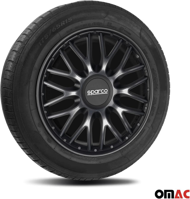 Sparco Satz Radzierblenden Roma 14-Zoll Grau/Schwarz
