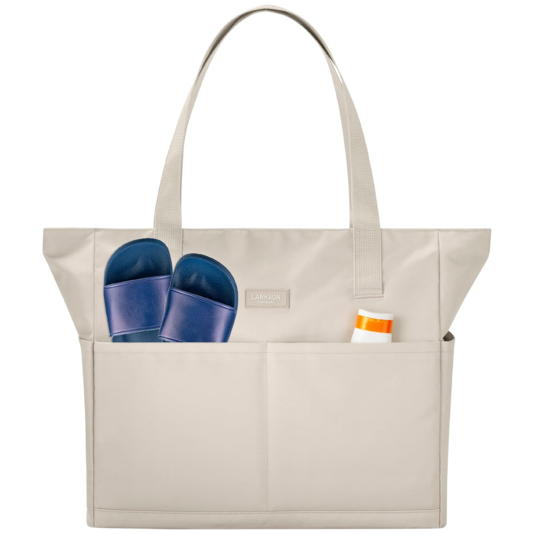 LARKSON Strandtasche Damen & Herren - Linn - Grosse Beach Bag für Strand, Schwimmbad, Pool - Tote Ba