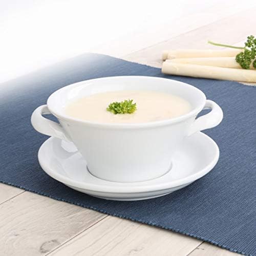 Holst Porzellan ACC 05 FA1 Suppen-Set "Vario" 0,35 l mit UTA 155, weiss, 15.5 x 15.5 x 7 cm, Servier