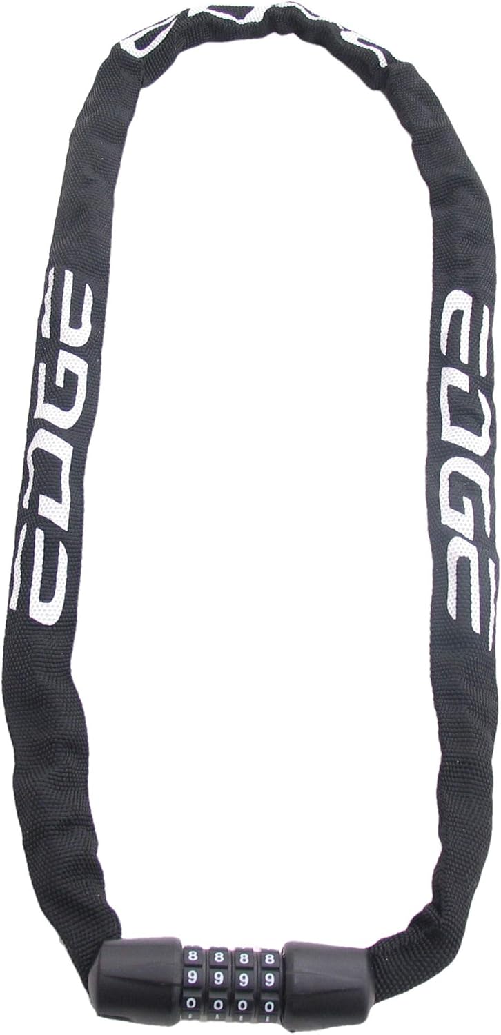 Edge Fahrradschloss Zahlenschloss Web Racer Kettenschloss für Fahrrad, 3,5mm x 900mm, 280g (Schwarz)
