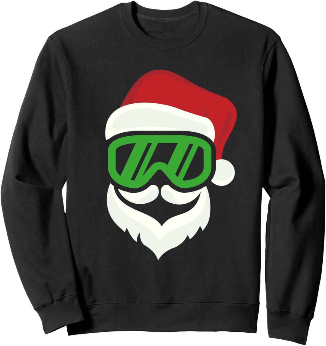 Cooler Ski Hipster Santa Schibrille Bart Schi Snowboard Sweatshirt