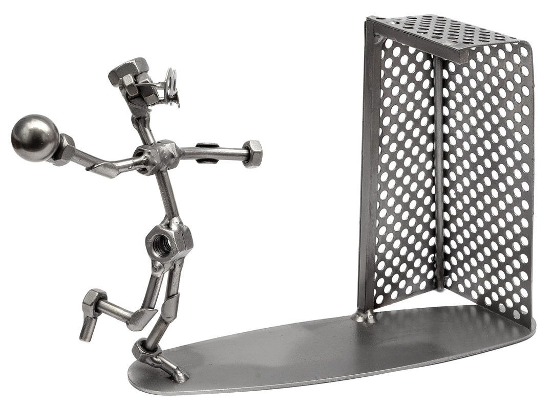 STEEMO Schraubenmännchen Handball Geschenk Metall-Kunst Deko 25x7x16 cm