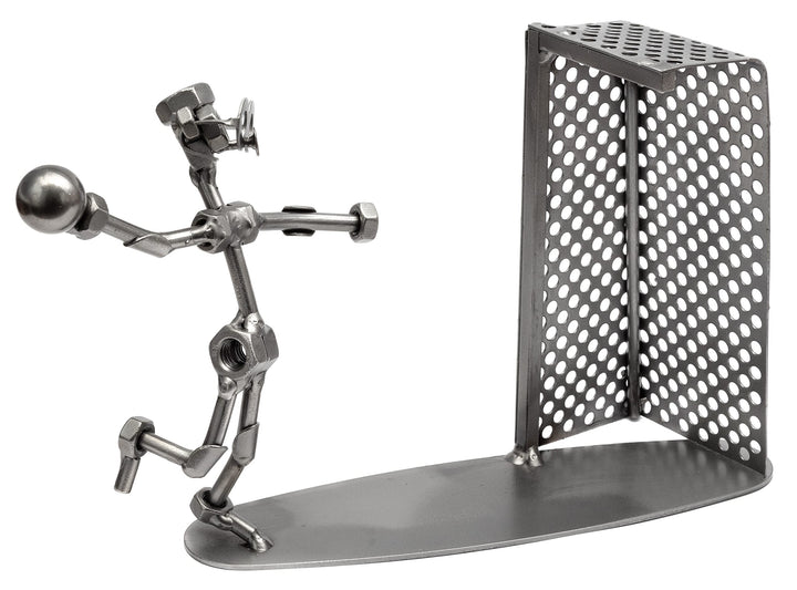 STEEMO Schraubenmännchen Handball Geschenk Metall-Kunst Deko 25x7x16 cm