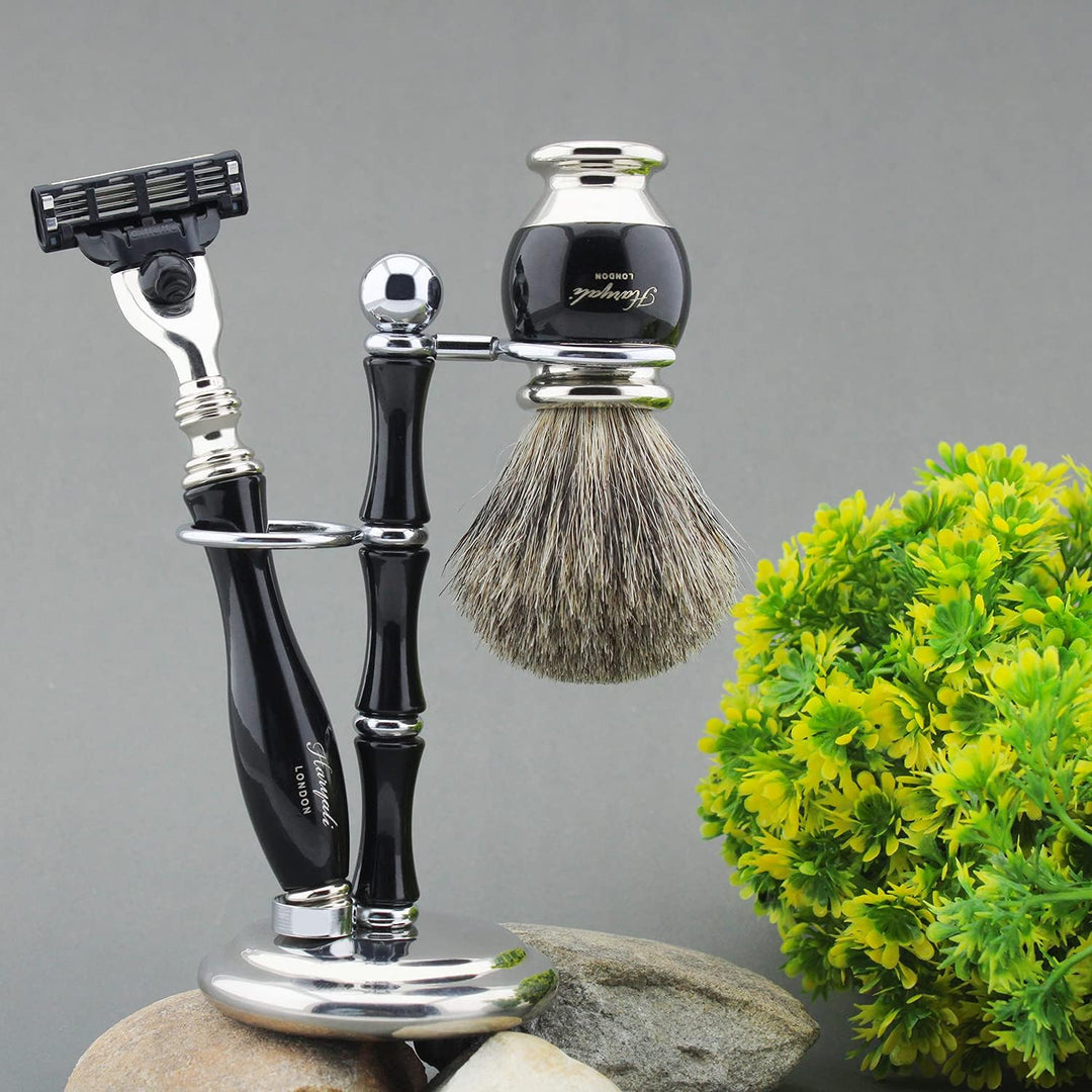 Weihnachten Herren- Rasur-Geschenk Set mit Dachs Haarbürste Rasiermesser Rasieren Soap And Rasiersch