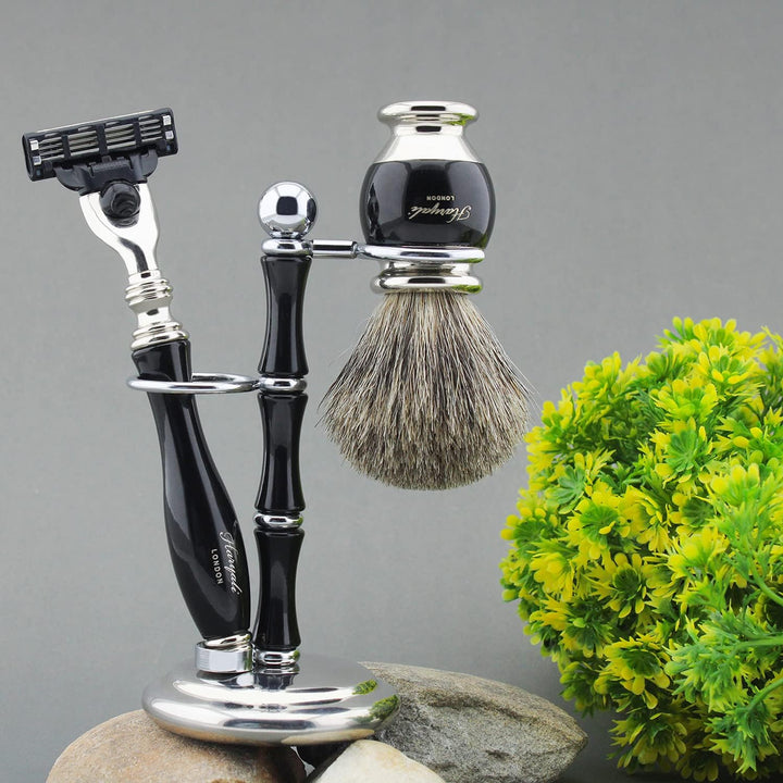 Weihnachten Herren- Rasur-Geschenk Set mit Dachs Haarbürste Rasiermesser Rasieren Soap And Rasiersch