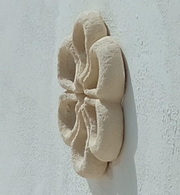 Rundes Lüftungsgitter aus Matera-Stein, für Rohr mit 120 mm Durchmesser, externe und interne Verwend