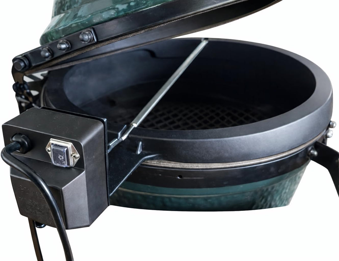 Drehspiess aus Aluminium für Kamado BBQ Large, kompatibel mit Monolith Classic 2.0, Big Green Egg La