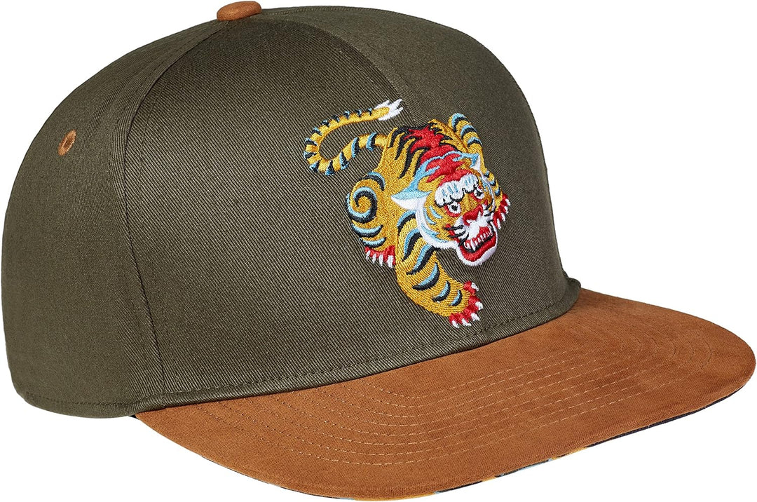 Cadency® Snapback Cap Asian Tiger, Unisex, Olive, Grössenverstellbar