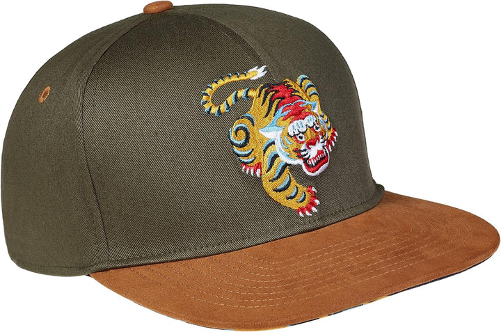 Cadency® Snapback Cap Asian Tiger, Unisex, Olive, Grössenverstellbar