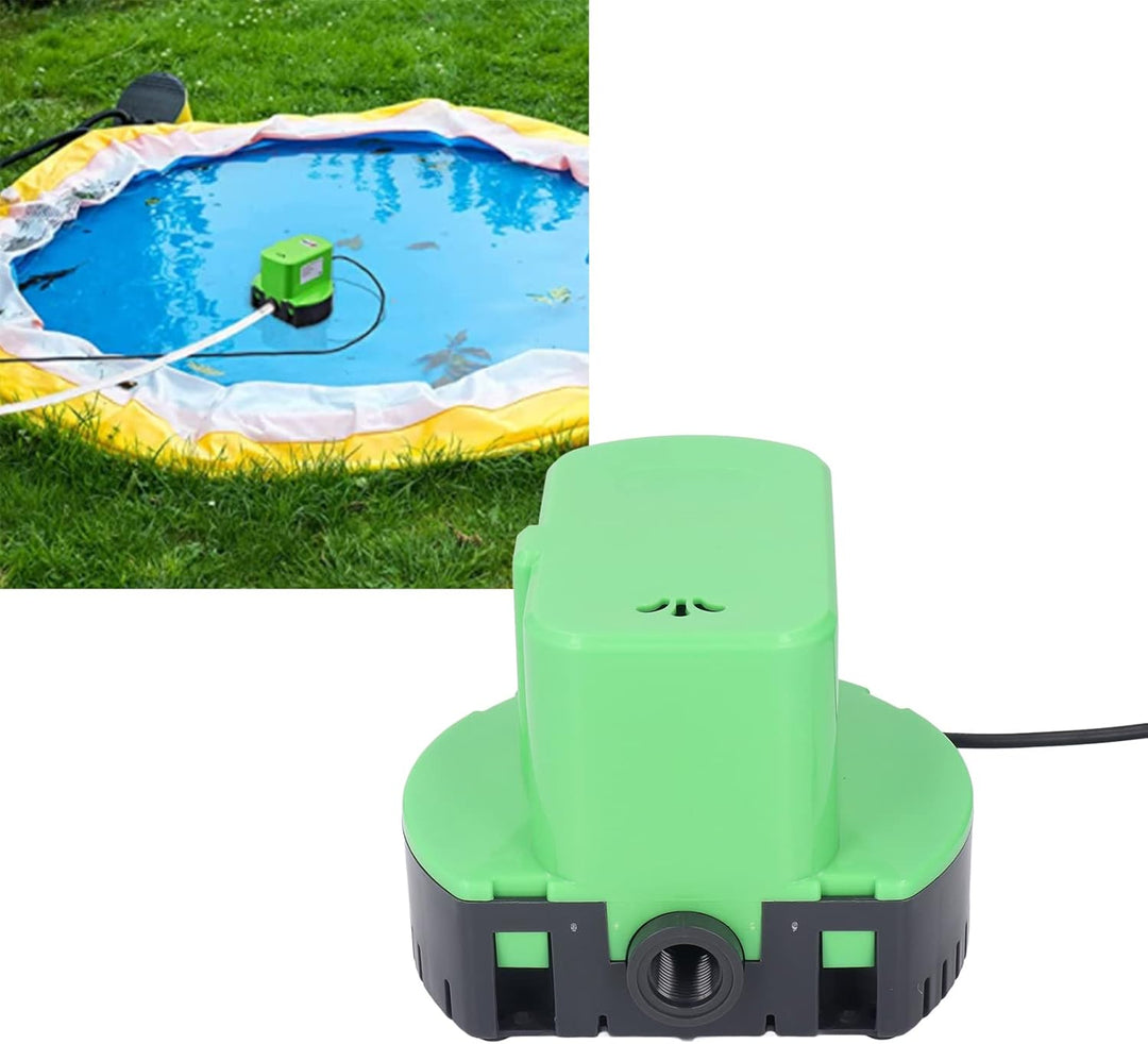 Poolabdeckungsentschlucker 1200 GPH LeisesDesign 16 Fuss Automatische Entwässerungspumpe mit Schlauc