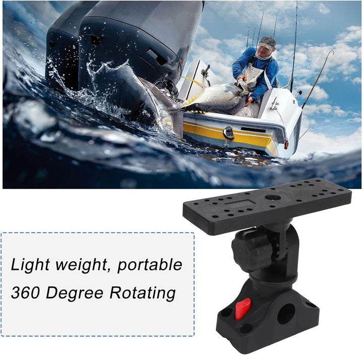 Fischfinder-Halterung, 360-Grad-Drehung, Universelle Montageplatte, Marine-Elektronik-Fischfinder-Ha