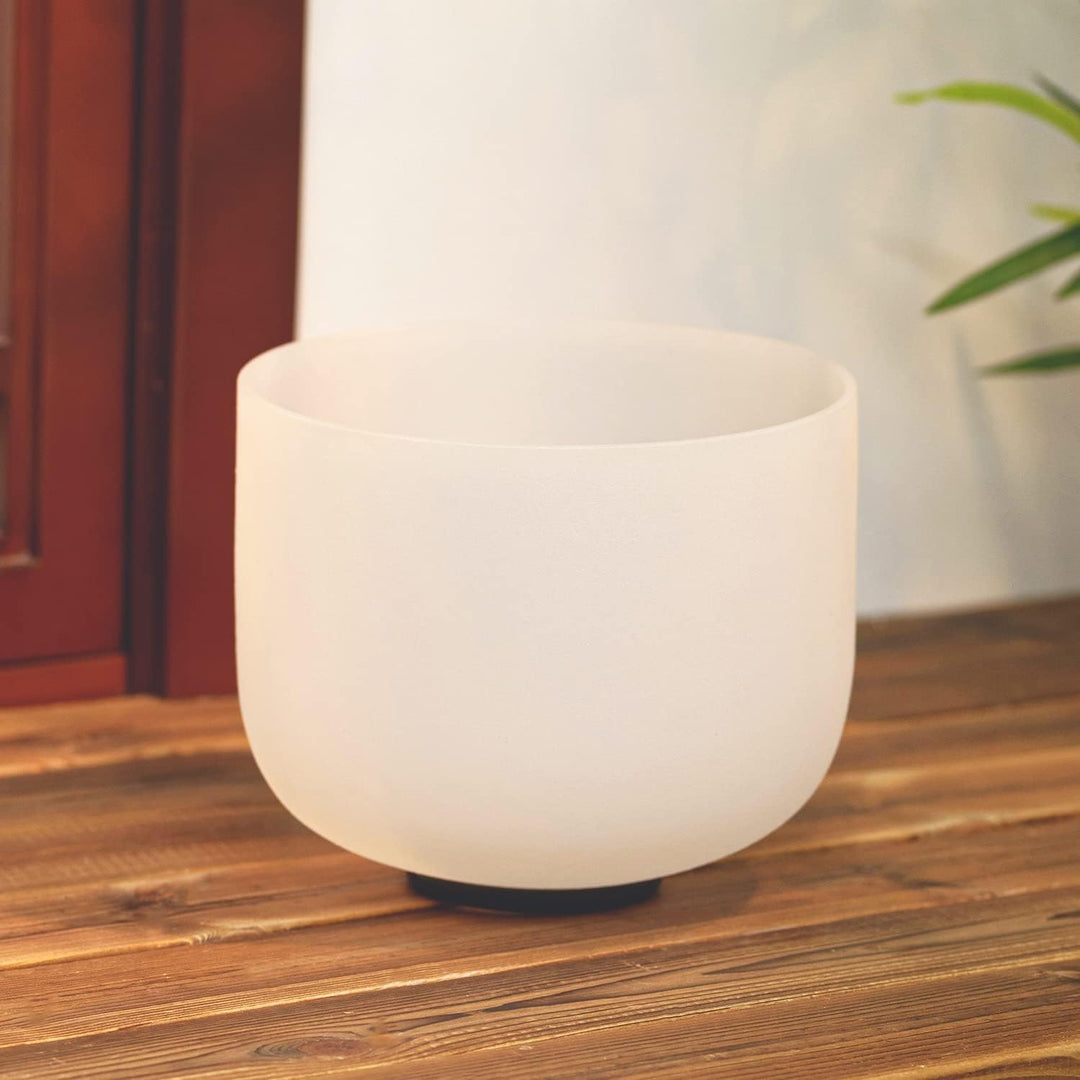 Hye-eun 432hz Kristall Klangschalen,8 Zoll mit E Note Klangschale aus Kristall Solar Plexus Chakra m