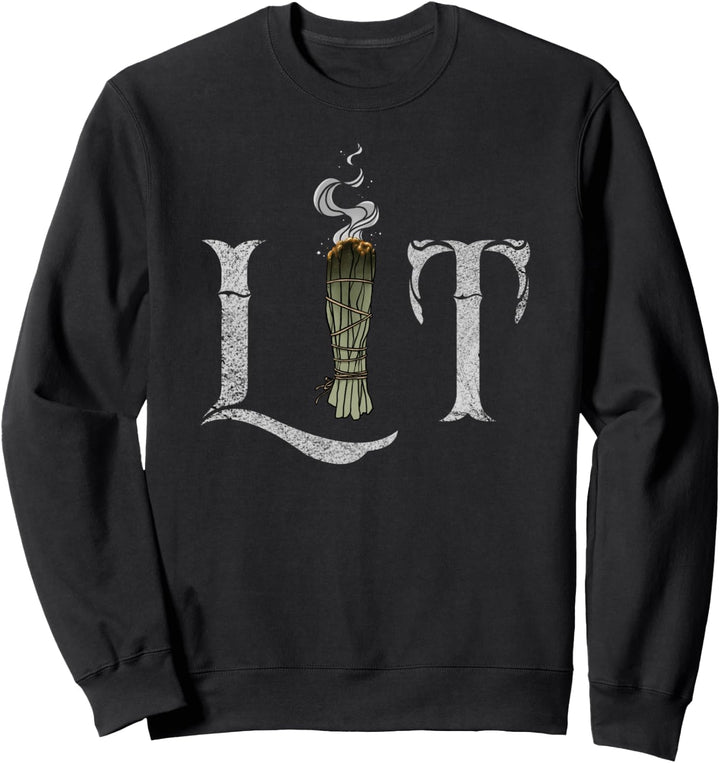 Lustiger Halloween-Hexen-Stick, beleuchtet Sweatshirt
