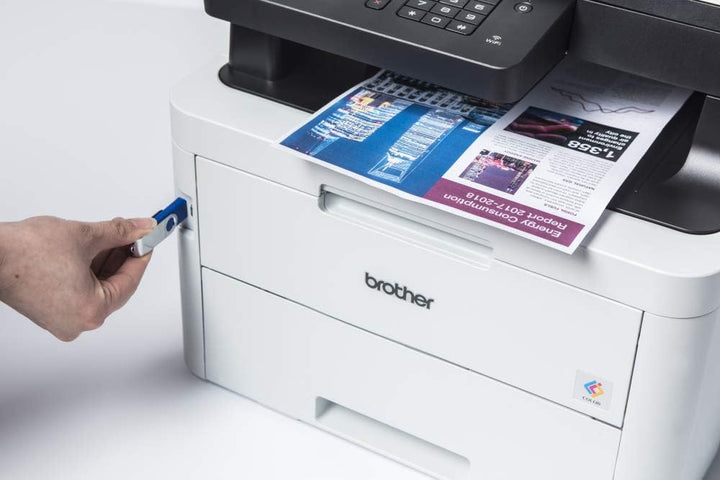 Brother MFC-L3750CDW Kompaktes 4-in-1 Farb-Multifunktionsgerät (24 Seiten/Min.) weiss 24 Seiten/Min.