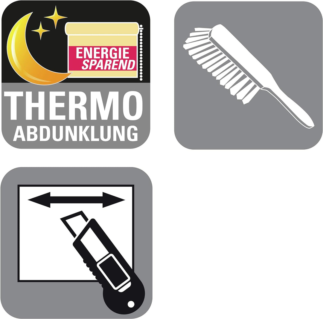 GARDINIA Seitenzug-Rollo für Fenster, Mit Thermo-Rückseite, Montage mit Bohren, Hitzeschutz, Verdunk