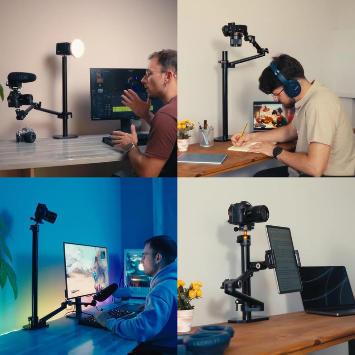 TARION Tischstativ Kamera Tischhalterung Klemmstativ: Kamera Overhead Stativ Tisch Halterung Flexibe