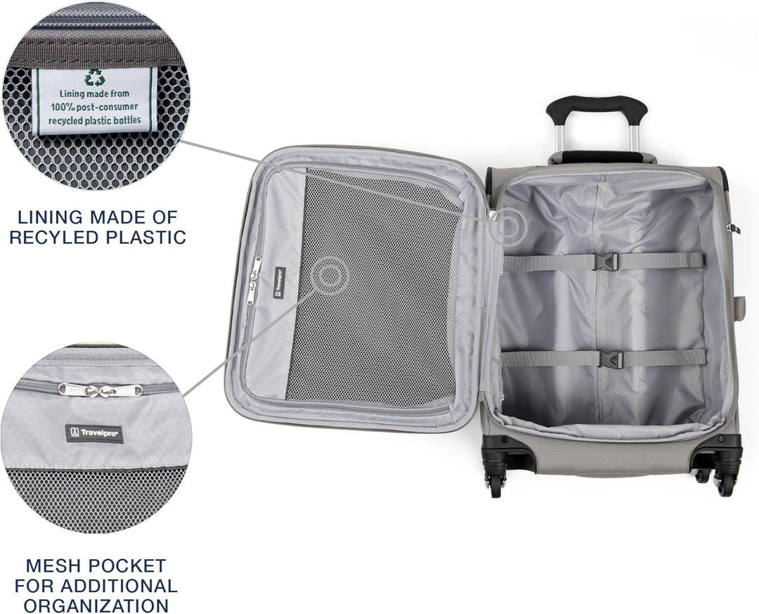 Travelpro Maxlite 5-Softside Erweiterbares Spinnrad Gepäck, champagnerfarben, Carry-on 19-Inch, Maxl