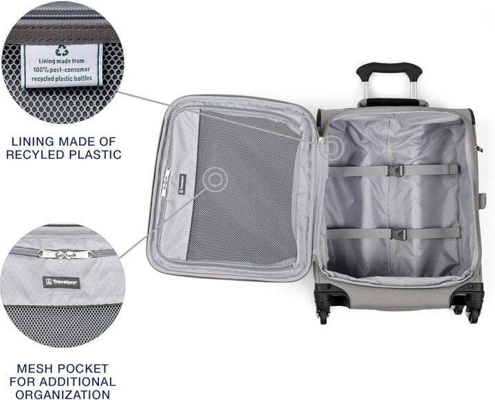 Travelpro Maxlite 5-Softside Erweiterbares Spinnrad Gepäck, champagnerfarben, Carry-on 19-Inch, Maxl
