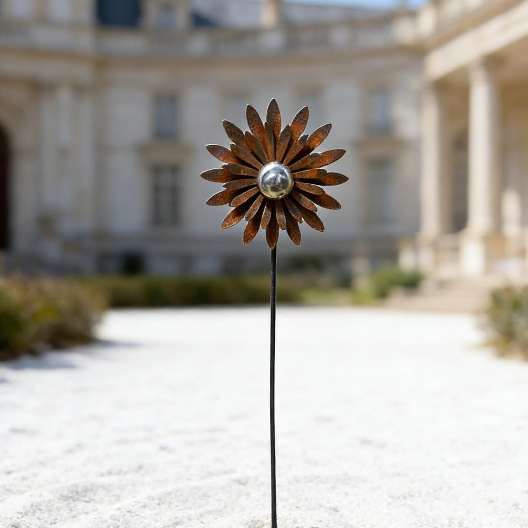 Gartenstecker Rost Blumen, Gartenstecker Metall, Gartendeko Rost, R-ost Deko für Garten, D-EKO Rostf