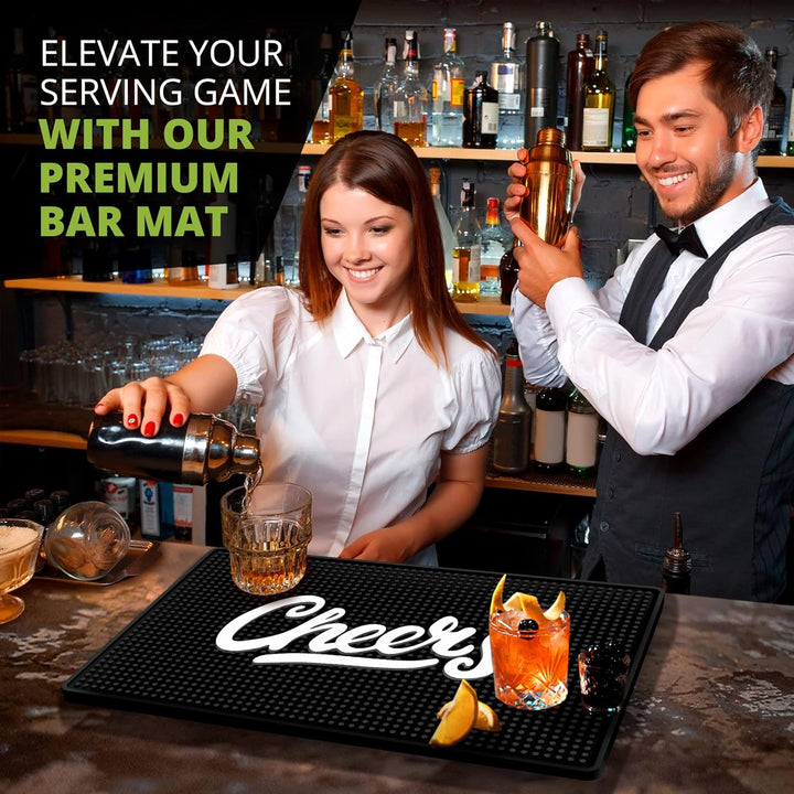 Cheers Bar-Matte für Arbeitsplatte, perfekte Bar-Dekoration, ideal für Barkeeper und Hausbar, auslau