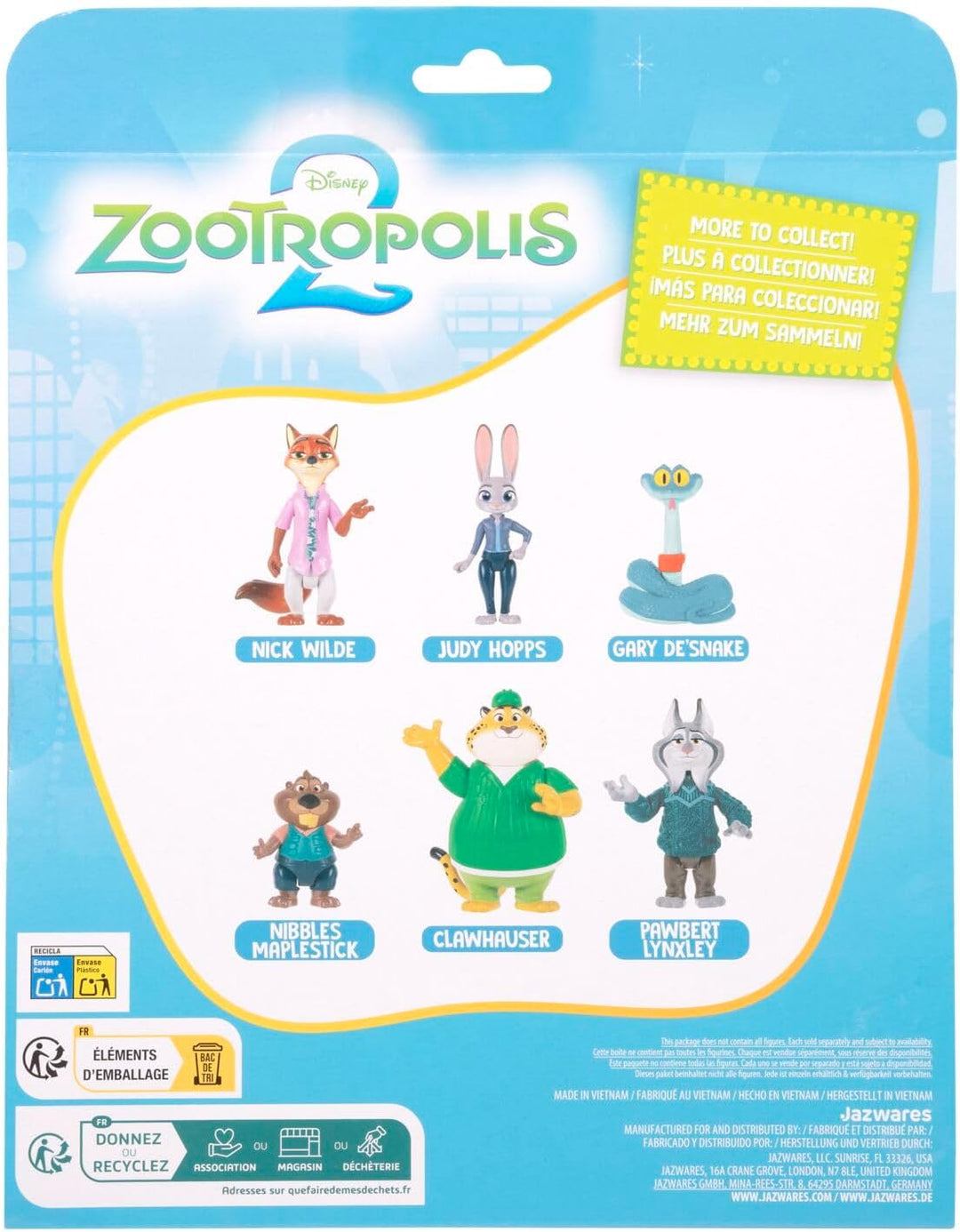 Disney "Zoomania 2" ZOTP0065 - Abenteuer 5er Pack - 3 Figuren und 2 Undercover-Charaktere 7,5 cm - C